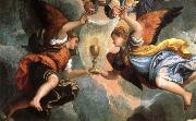 Paolo  Veronese Detail of the wife of Zebedee Interceding with Christ ove her sons Spain oil painting artist